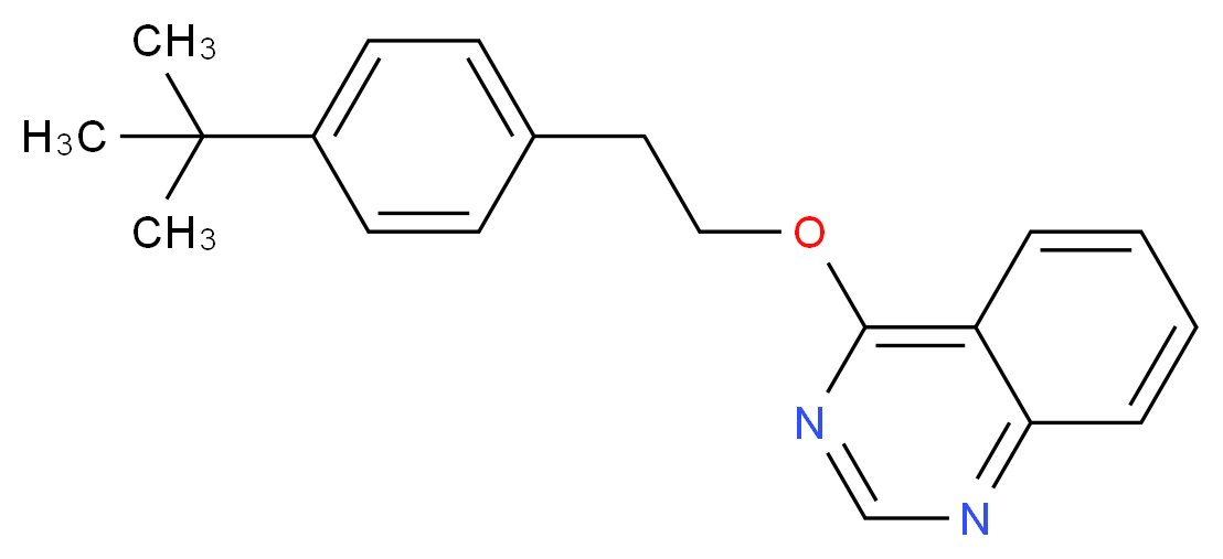 4-[2-(4-tert-butylphenyl)ethoxy]quinazoline_分子结构_CAS_120928-09-8