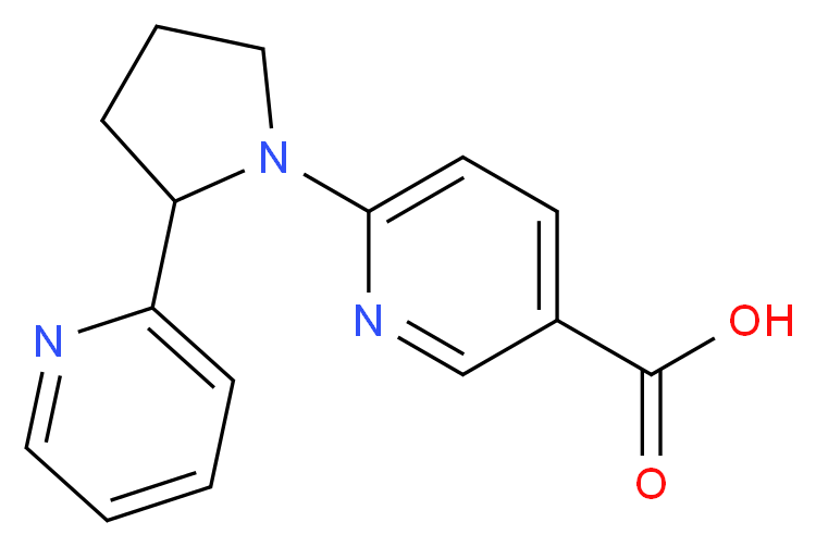6-[2-(pyridin-2-yl)pyrrolidin-1-yl]pyridine-3-carboxylic acid_分子结构_CAS_904817-33-0