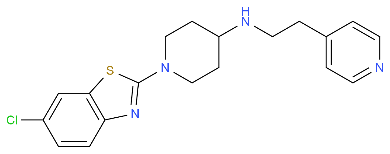 1-(6-chloro-1,3-benzothiazol-2-yl)-N-(2-pyridin-4-ylethyl)piperidin-4-amine_分子结构_CAS_)