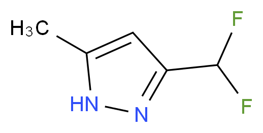 3-(Difluoromethyl)-5-methyl-1H-pyrazole_分子结构_CAS_934759-09-8)