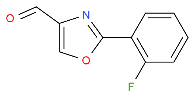 2-(2-FLUORO-PHENYL)-OXAZOLE-4-CARBALDEHYDE_分子结构_CAS_885274-37-3)