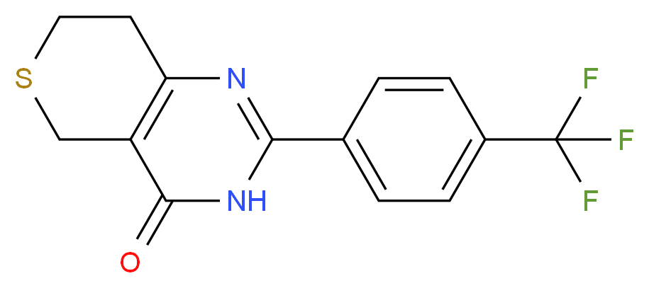 2-[4-(trifluoromethyl)phenyl]-3H,4H,5H,7H,8H-thiopyrano[4,3-d]pyrimidin-4-one_分子结构_CAS_284028-89-3