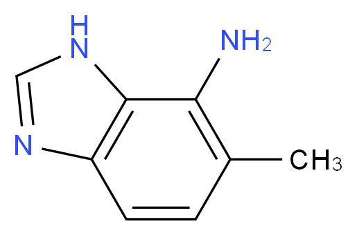 6-methyl-1H-1,3-benzodiazol-7-amine_分子结构_CAS_935873-39-5