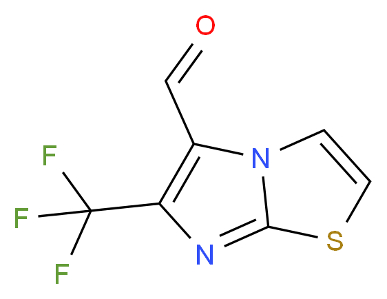 6-(trifluoromethyl)imidazo[2,1-b][1,3]thiazole-5-carbaldehyde_分子结构_CAS_564443-27-2
