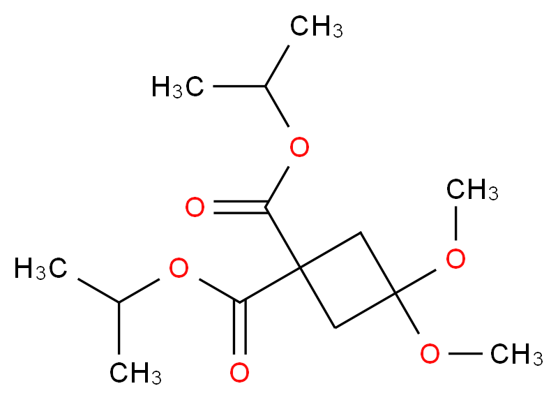 1,1-bis(propan-2-yl) 3,3-dimethoxycyclobutane-1,1-dicarboxylate_分子结构_CAS_115118-68-8