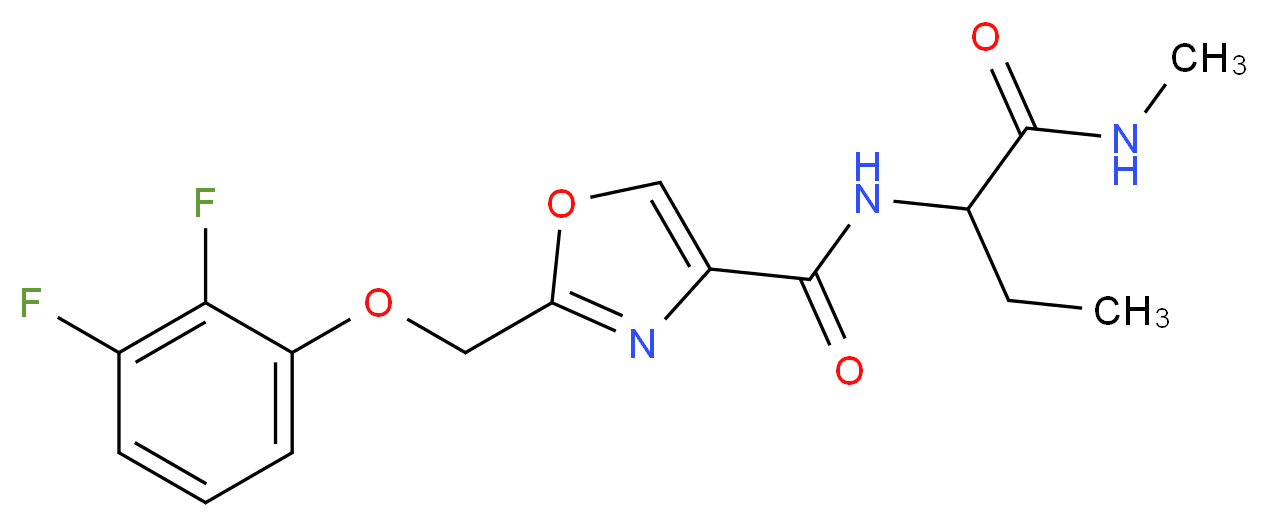 2-[(2,3-difluorophenoxy)methyl]-N-{1-[(methylamino)carbonyl]propyl}-1,3-oxazole-4-carboxamide_分子结构_CAS_)