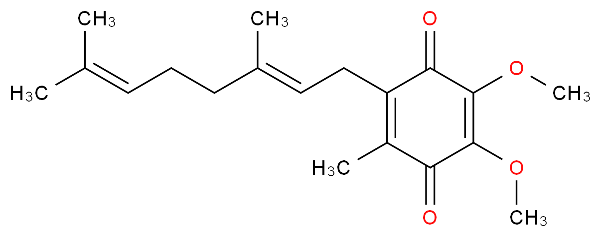 2-[(2E)-3,7-dimethylocta-2,6-dien-1-yl]-5,6-dimethoxy-3-methylcyclohexa-2,5-diene-1,4-dione_分子结构_CAS_606-06-4