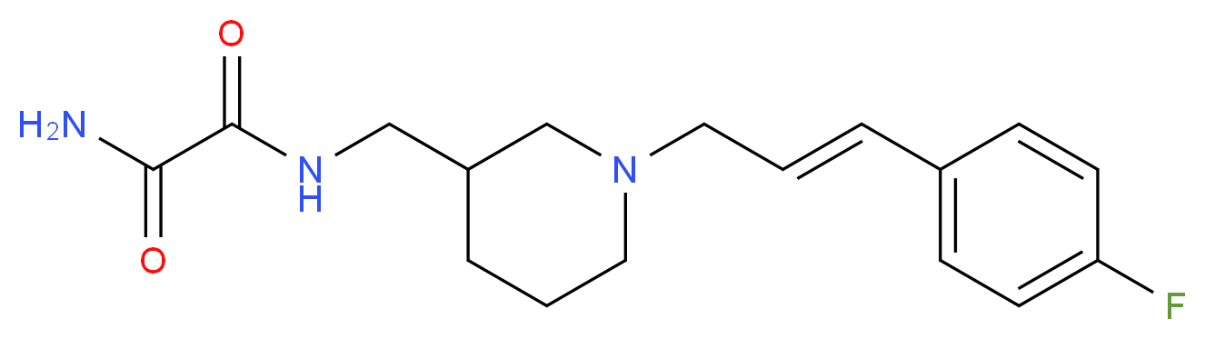 N-({1-[(2E)-3-(4-fluorophenyl)prop-2-en-1-yl]piperidin-3-yl}methyl)ethanediamide_分子结构_CAS_)