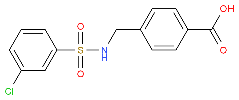 4-(3-Chlorophenylsulfonylaminomethyl)benzoic acid_分子结构_CAS_690645-98-8)