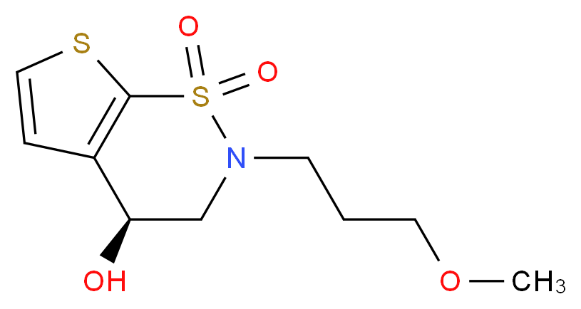 (4S)-4-hydroxy-2-(3-methoxypropyl)-2H,3H,4H-1λ<sup>6</sup>,7,2-thieno[3,2-e][1λ<sup>6</sup>,2]thiazine-1,1-dione_分子结构_CAS_1029324-91-1