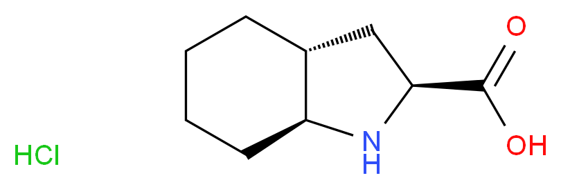 (2S,3aR,7aS)-Octahydro-1H-indole-2-carboxylic acid hydrochloride_分子结构_CAS_144540-75-0)