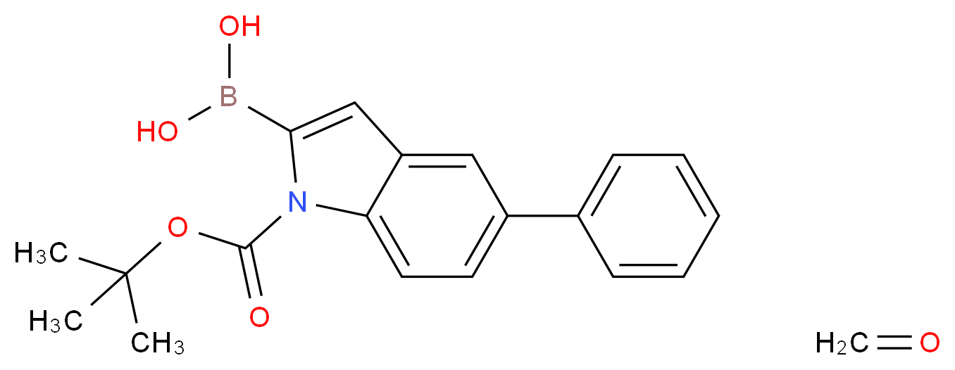 formaldehyde; {1-[(tert-butoxy)carbonyl]-5-phenyl-1H-indol-2-yl}boronic acid_分子结构_CAS_850568-62-6