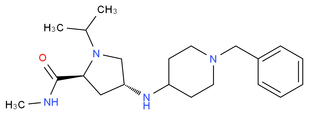 (4R)-4-[(1-benzyl-4-piperidinyl)amino]-1-isopropyl-N-methyl-L-prolinamide_分子结构_CAS_)