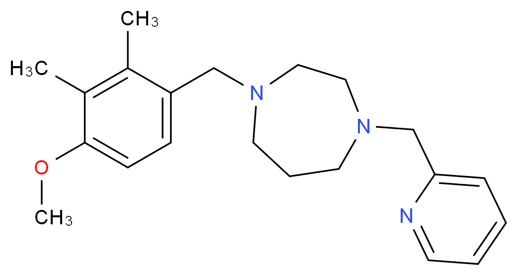 1-(4-methoxy-2,3-dimethylbenzyl)-4-(pyridin-2-ylmethyl)-1,4-diazepane_分子结构_CAS_)