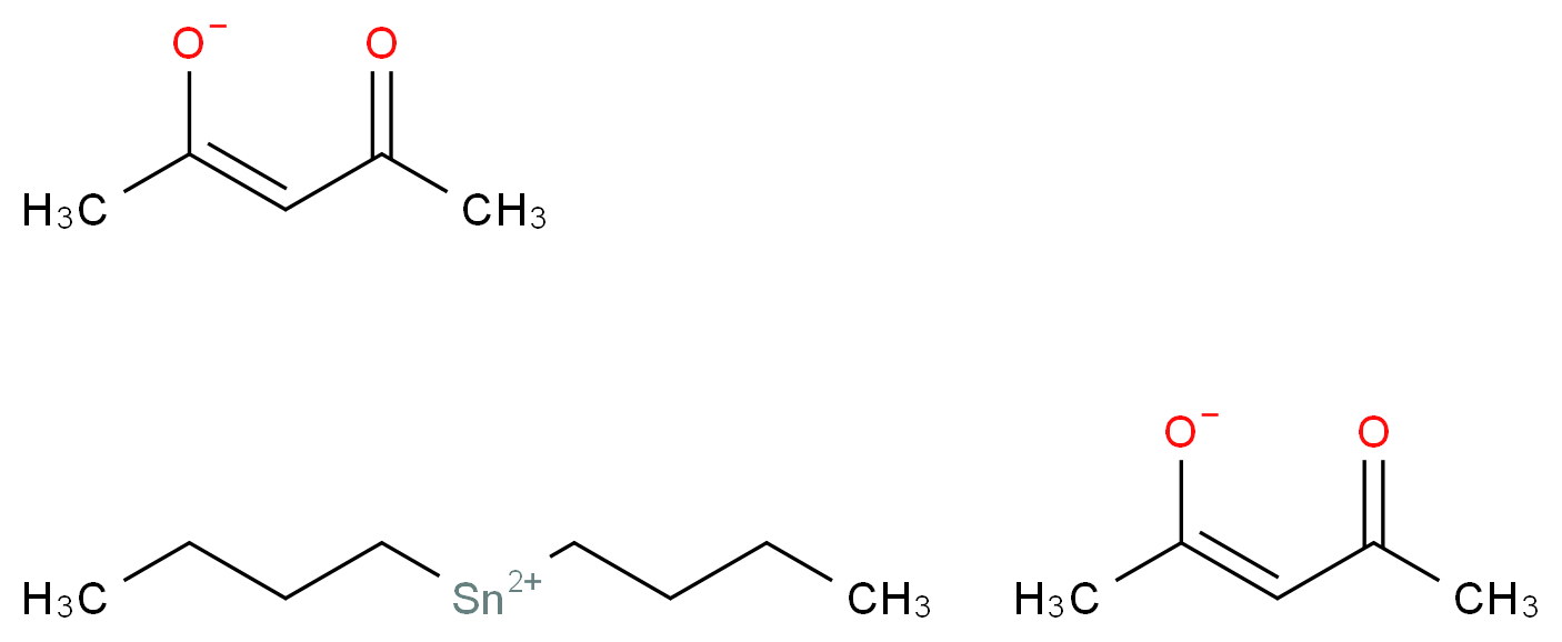 dibutylstannanebis(ylium) bis((2Z)-4-oxopent-2-en-2-olate)_分子结构_CAS_22673-19-4