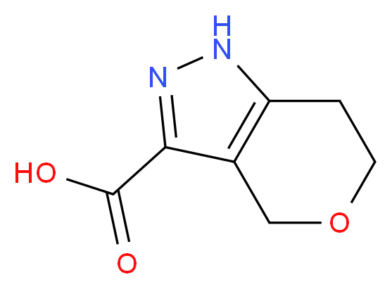 1,4,6,7-Tetrahydropyrano[4,3-c]pyrazole-3-carboxylic acid_分子结构_CAS_518990-20-0)