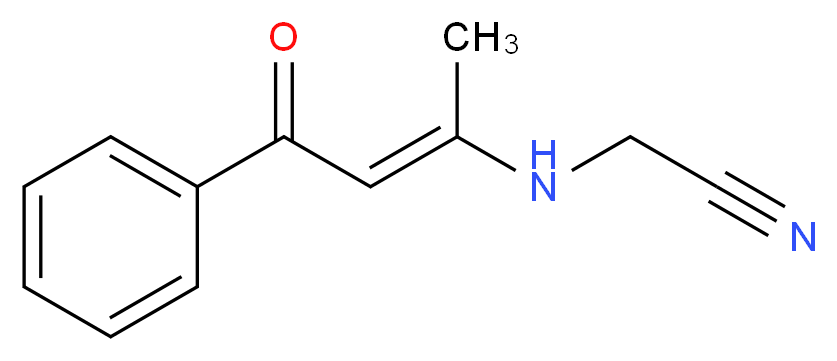 2-[(1-methyl-3-oxo-3-phenyl-1-propenyl)amino]acetonitrile_分子结构_CAS_56464-51-8)