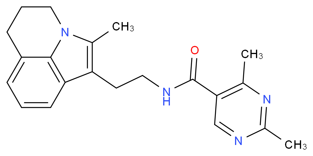 2,4-dimethyl-N-[2-(2-methyl-5,6-dihydro-4H-pyrrolo[3,2,1-ij]quinolin-1-yl)ethyl]pyrimidine-5-carboxamide_分子结构_CAS_)