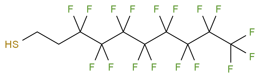 3,3,4,4,5,5,6,6,7,7,8,8,9,9,10,10,10-heptadecafluorodecane-1-thiol_分子结构_CAS_34143-74-3