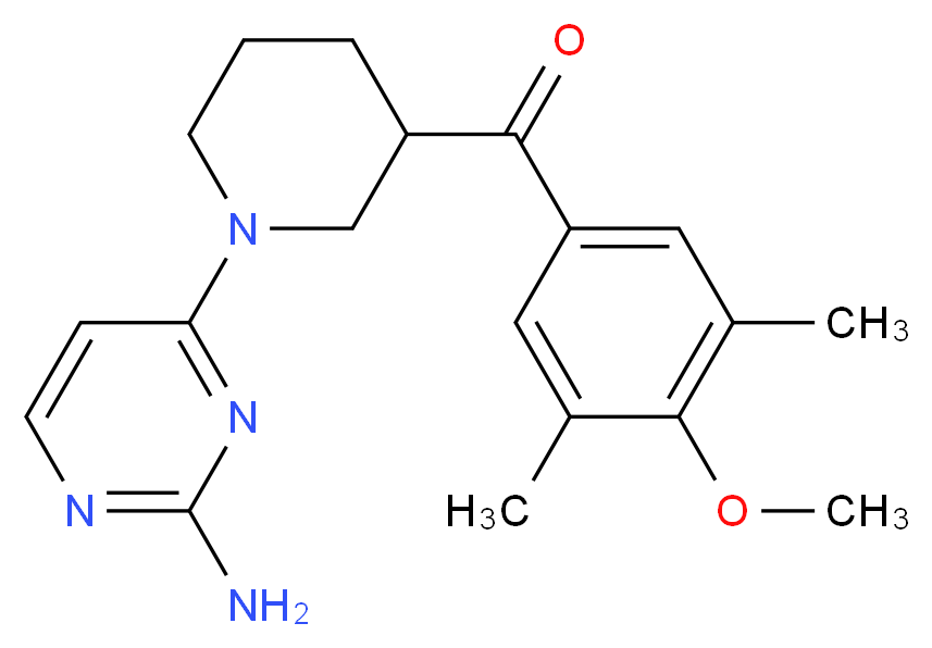 [1-(2-aminopyrimidin-4-yl)piperidin-3-yl](4-methoxy-3,5-dimethylphenyl)methanone_分子结构_CAS_)