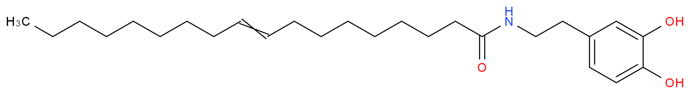 N-[2-(3,4-dihydroxyphenyl)ethyl]octadec-9-enamide_分子结构_CAS_105955-11-1