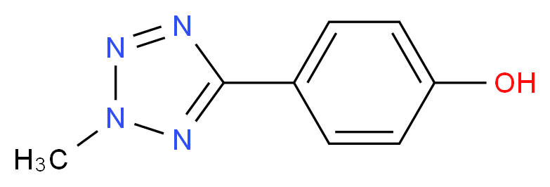 4-(2-methyl-2H-tetrazol-5-yl)phenol_分子结构_CAS_81015-02-3)