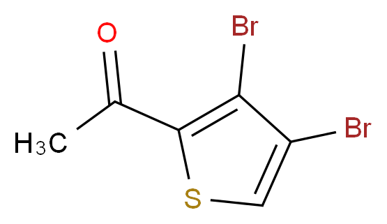 1-(3,4-Dibromo-2-thienyl)-1-ethanone_分子结构_CAS_57681-57-9)