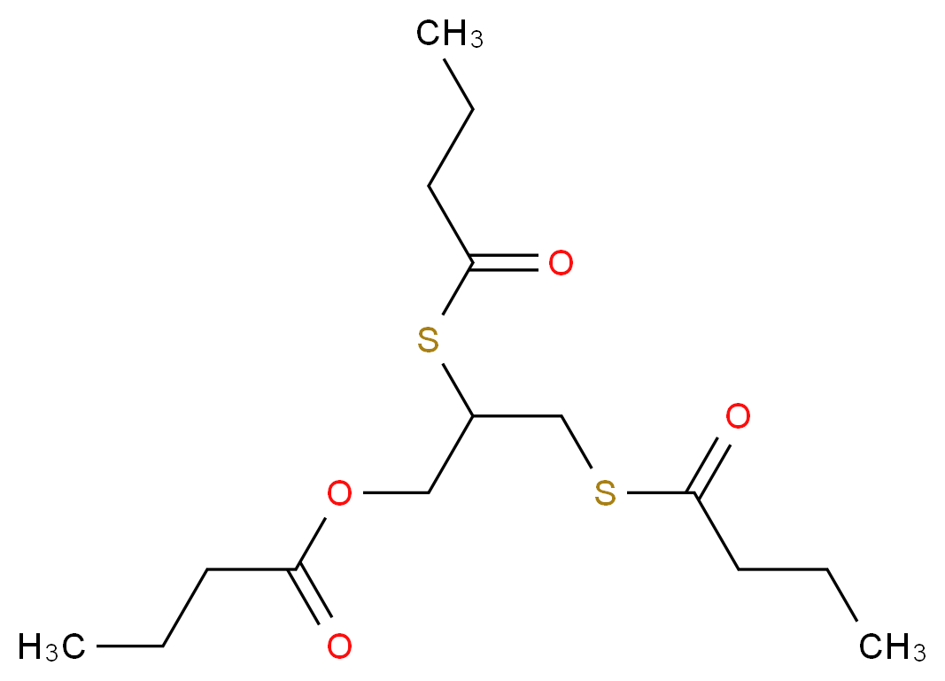 2,3-bis(butanoylsulfanyl)propyl butanoate_分子结构_CAS_58428-97-0