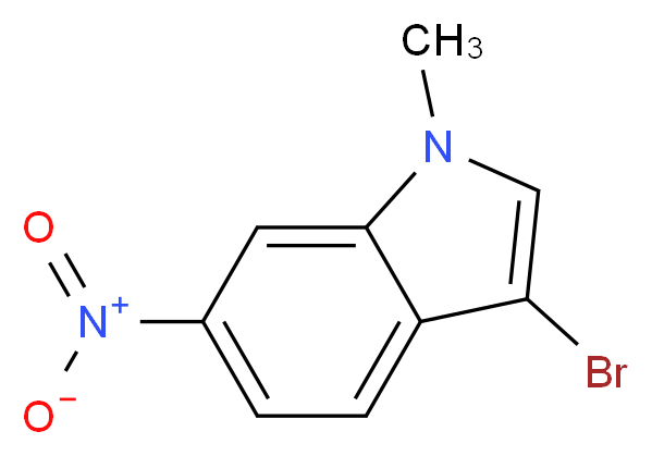 3-bromo-1-methyl-6-nitro-1H-indole_分子结构_CAS_945556-86-5