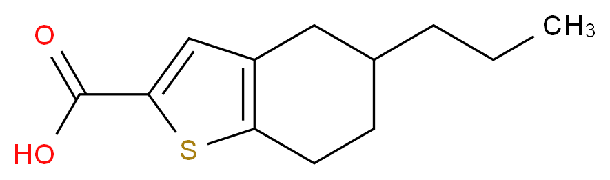 5-propyl-4,5,6,7-tetrahydro-1-benzothiophene-2-carboxylic acid_分子结构_CAS_667436-13-7)