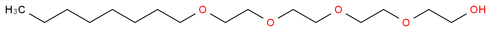 Tetraethylene glycol monooctyl ether_分子结构_CAS_19327-39-0)