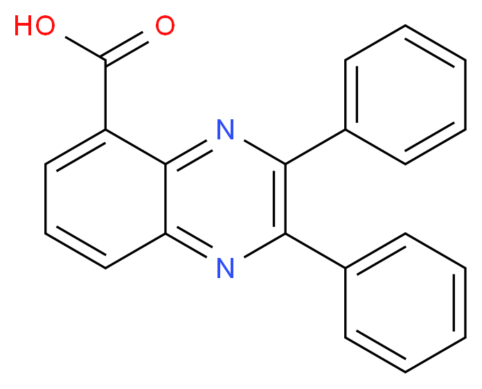 2,3-diphenylquinoxaline-5-carboxylic acid_分子结构_CAS_90833-20-8