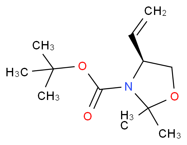 (4S)-N-tert-Butoxycarbonyl-2,2-dimethyl-4-vinyloxazolidine_分子结构_CAS_133625-87-3)