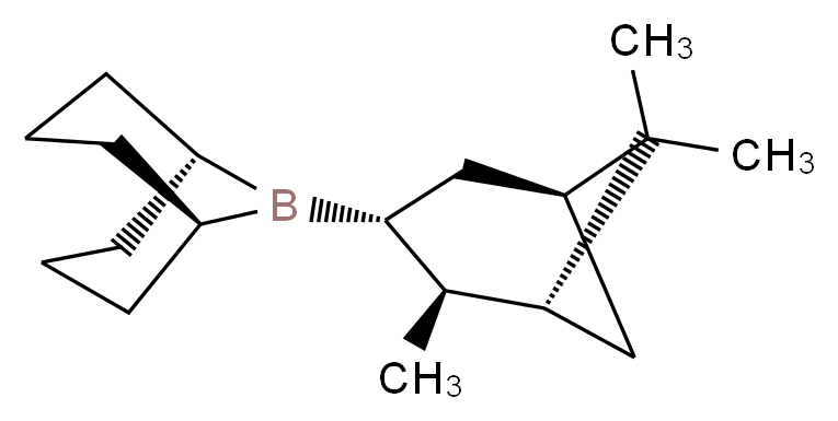 (1s,5s)-9-[(1R,2S,3R,5R)-2,6,6-trimethylbicyclo[3.1.1]heptan-3-yl]-9-borabicyclo[3.3.1]nonane_分子结构_CAS_73624-47-2