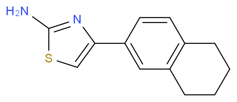 4-(5,6,7,8-tetrahydronaphthalen-2-yl)-1,3-thiazol-2-amine_分子结构_CAS_87999-04-0