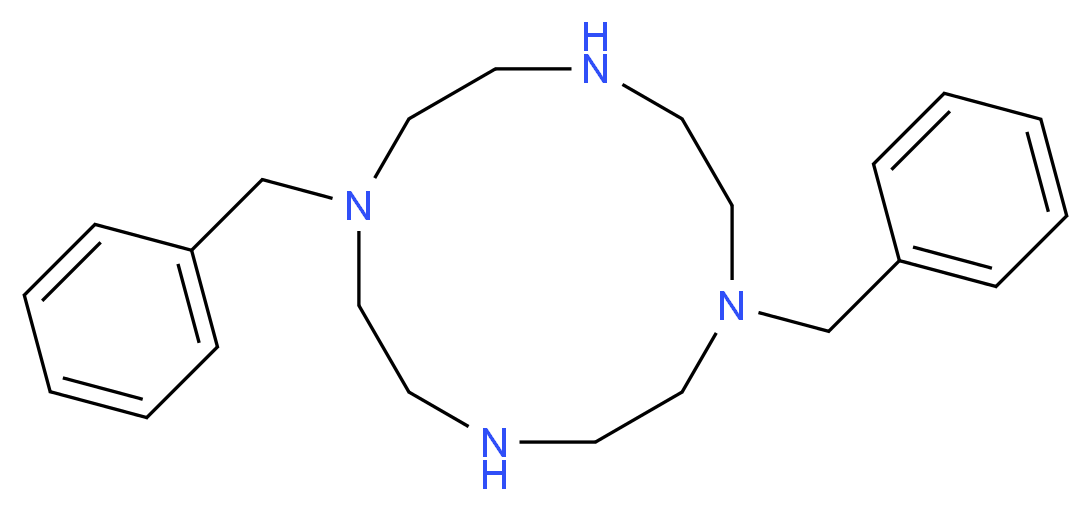 1,7-dibenzyl-1,4,7,10-tetraazacyclododecane_分子结构_CAS_156970-79-5