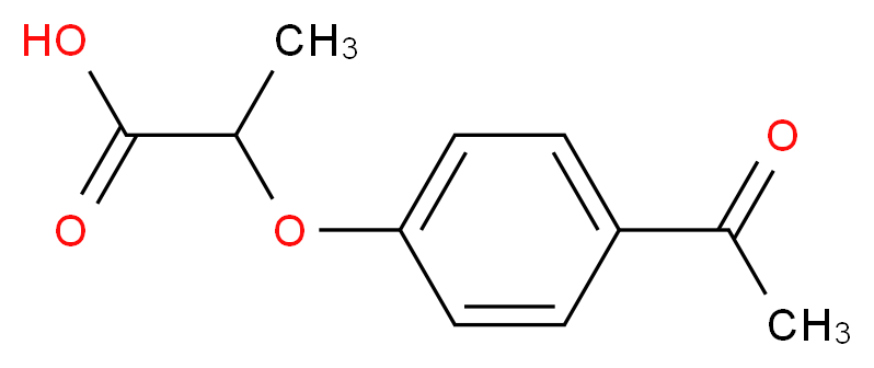 2-(4-acetylphenoxy)propanoic acid_分子结构_CAS_91143-71-4