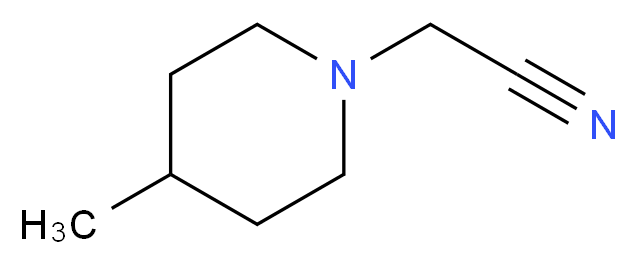 2-(4-Methylpiperidin-1-yl)acetonitrile_分子结构_CAS_)