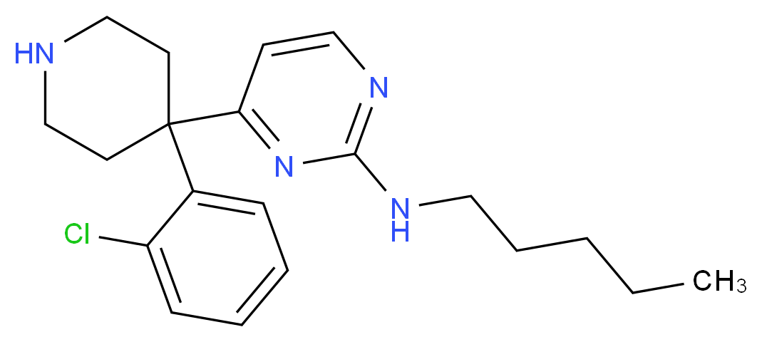4-[4-(2-chlorophenyl)-4-piperidinyl]-N-pentyl-2-pyrimidinamine_分子结构_CAS_)