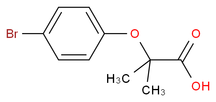 2-(4-bromophenoxy)-2-methylpropanoic acid_分子结构_CAS_7472-69-7