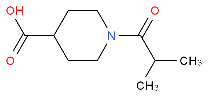 1-Isobutyryl-4-piperidinecarboxylic acid_分子结构_CAS_330985-26-7)