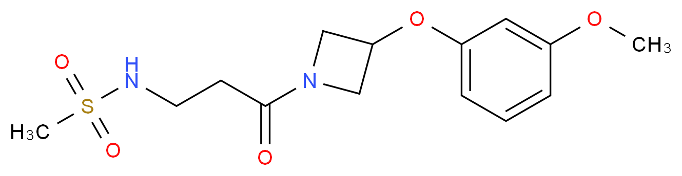 N-{3-[3-(3-methoxyphenoxy)-1-azetidinyl]-3-oxopropyl}methanesulfonamide (non-preferred name)_分子结构_CAS_)