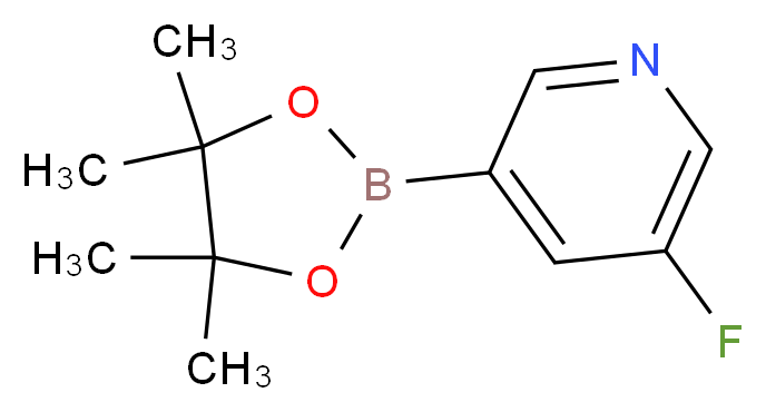 3-fluoro-5-(tetramethyl-1,3,2-dioxaborolan-2-yl)pyridine_分子结构_CAS_719268-92-5