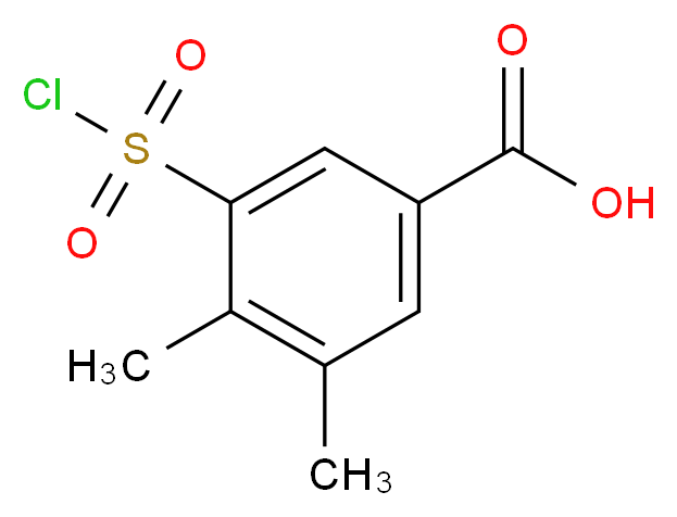 3-(chlorosulfonyl)-4,5-dimethylbenzoic acid_分子结构_CAS_151104-64-2