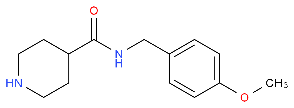 N-[(4-methoxyphenyl)methyl]piperidine-4-carboxamide_分子结构_CAS_380608-75-3