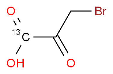 3-bromo-2-oxo(1-<sup>1</sup><sup>3</sup>C)propanoic acid_分子结构_CAS_1173018-50-2