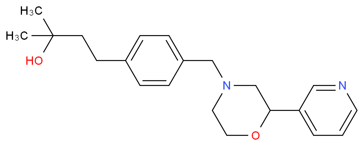 2-methyl-4-{4-[(2-pyridin-3-ylmorpholin-4-yl)methyl]phenyl}butan-2-ol_分子结构_CAS_)