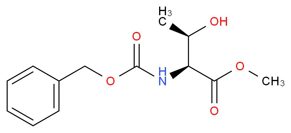 methyl (2S,3R)-2-{[(benzyloxy)carbonyl]amino}-3-hydroxybutanoate_分子结构_CAS_57224-63-2