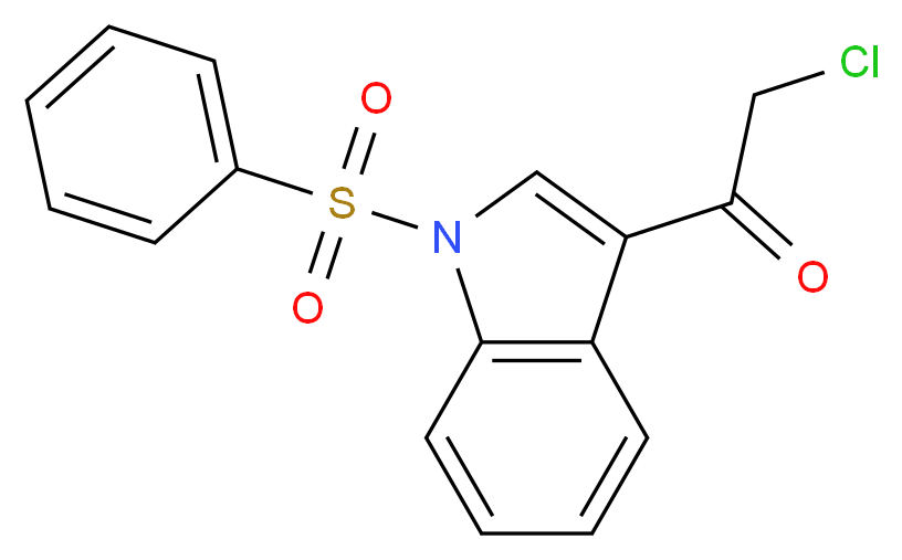 1-Phenylsulfonyl-3-chloroacetylindole_分子结构_CAS_424789-76-4)