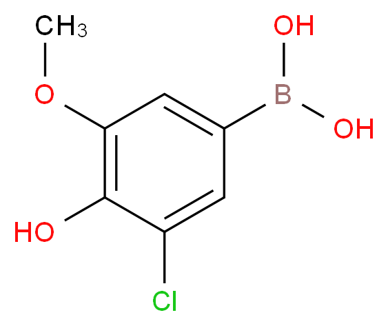 (3-chloro-4-hydroxy-5-methoxyphenyl)boronic acid_分子结构_CAS_919496-57-4